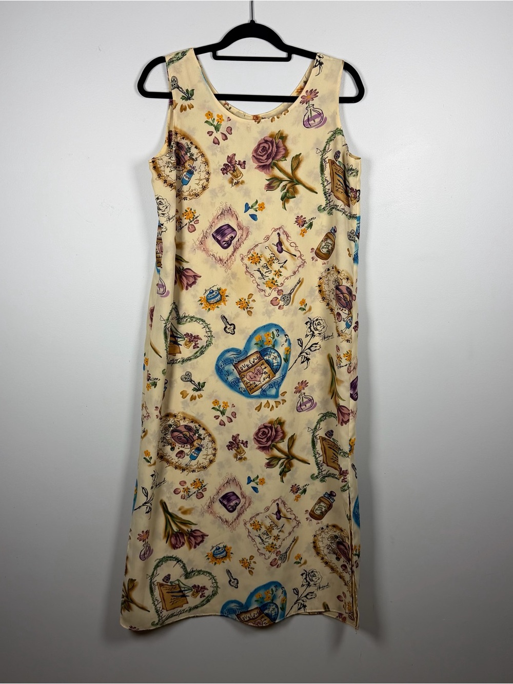 Vintage Floral Maxi Dress Size Medium 90s Reversible Romantic Summer Sundress